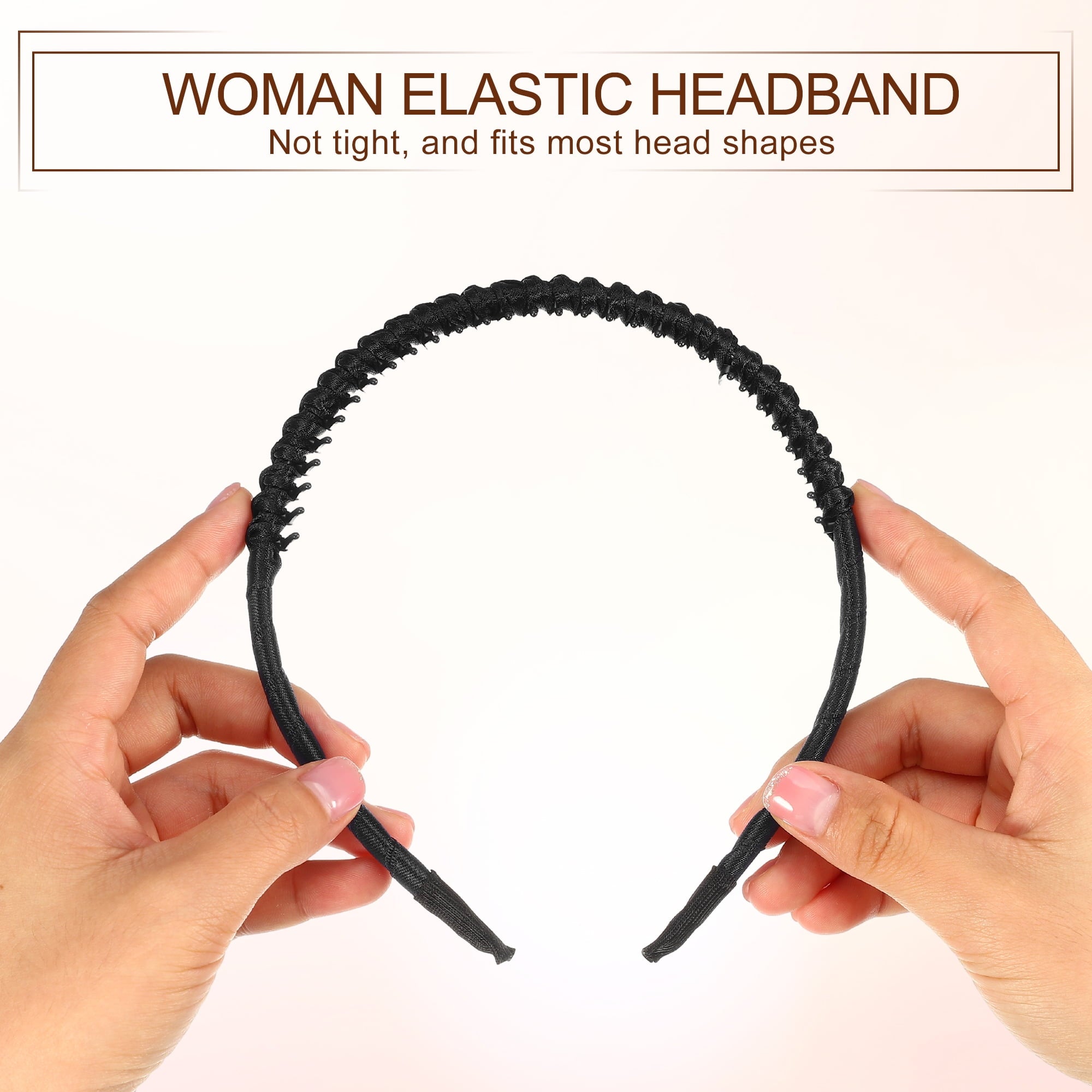 Unique Bargains 4pcs Teeth Comb Headband Tooth Comb Hair Hoop for Women Pink Black Light Green Beige - Image 5