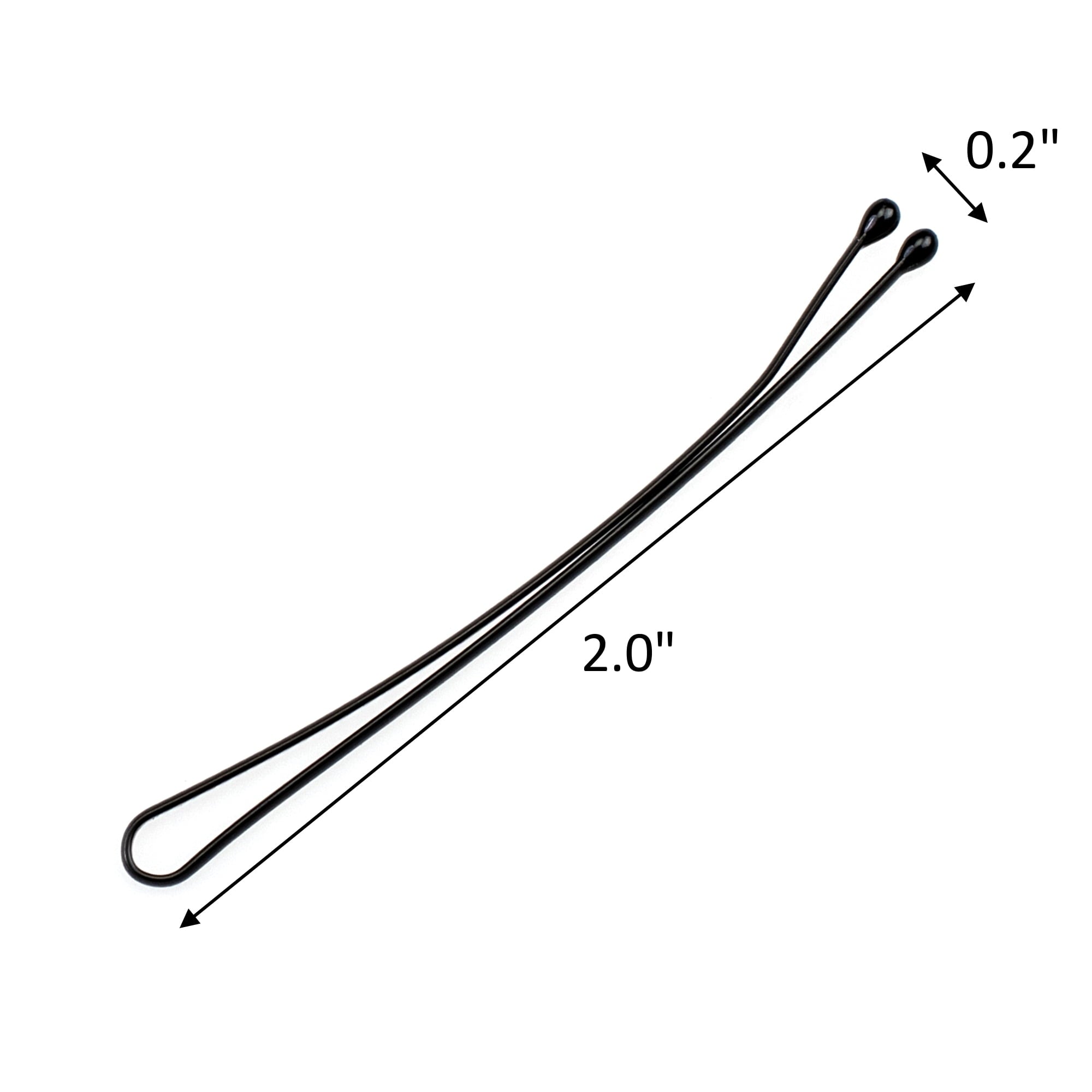 Curved Bobby Pins, Smooth Black, 60 Count - Image 4