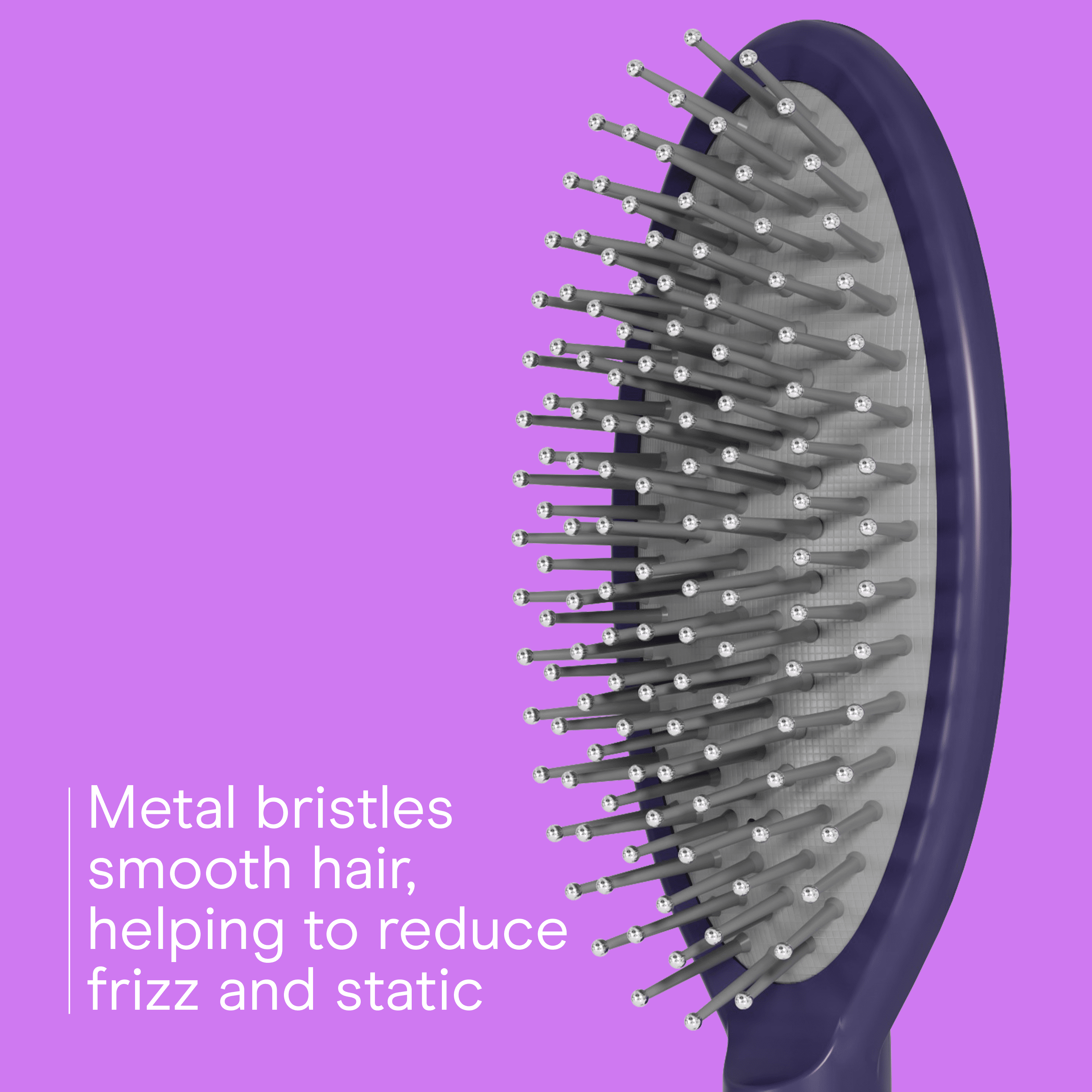 Finish Metal Bristle Cushion Hair Brush, All Hair Types, 1 Count - Image 3