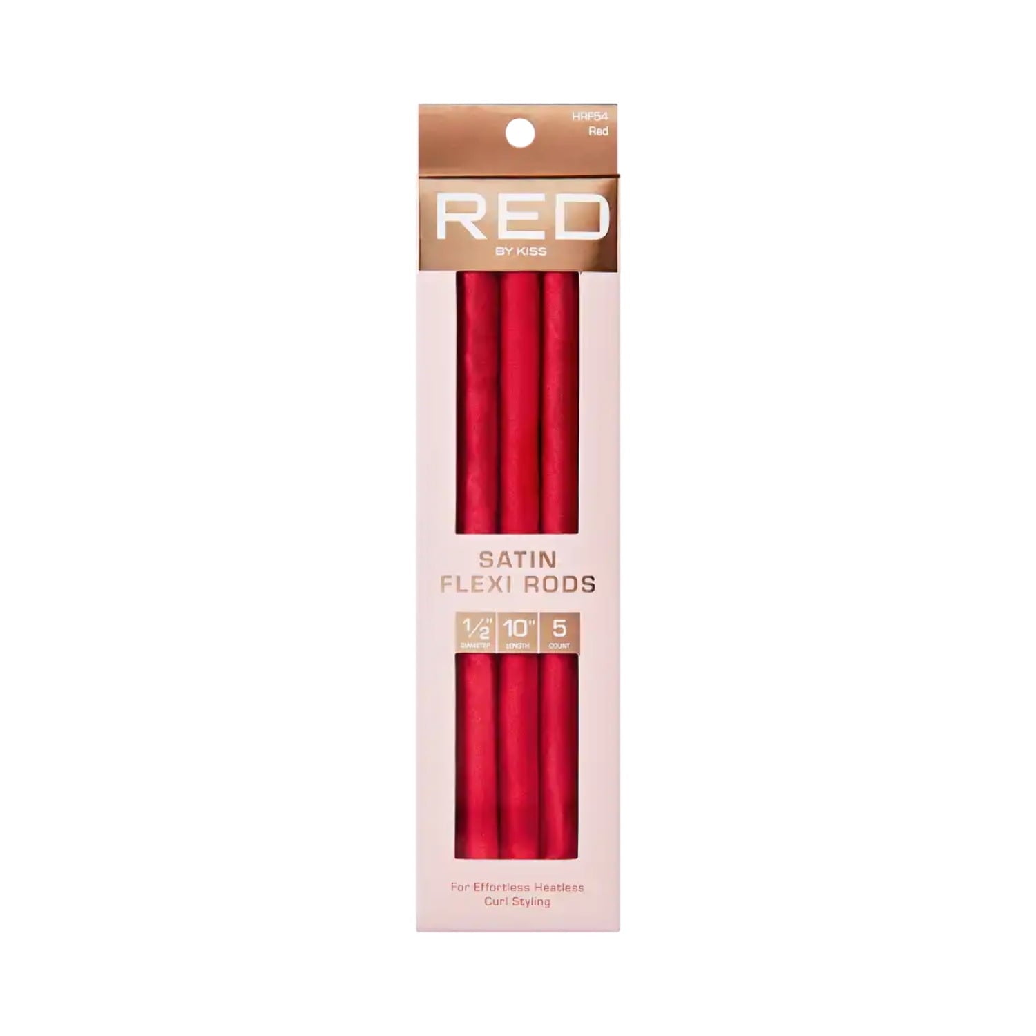 Red , Damage Free & Frizz Free No Heat Soft Curls, Silky Satin to Prevent Breakage, Comfortable Pin-Free Styling, Gen... - Image 5