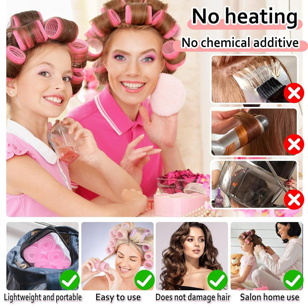 Large Rollers for Hair Volume,6 Pcs Hair Rollers for Women, Rollers Hair Curlers for Long Medium Short Hair, Large Se... - Image 3