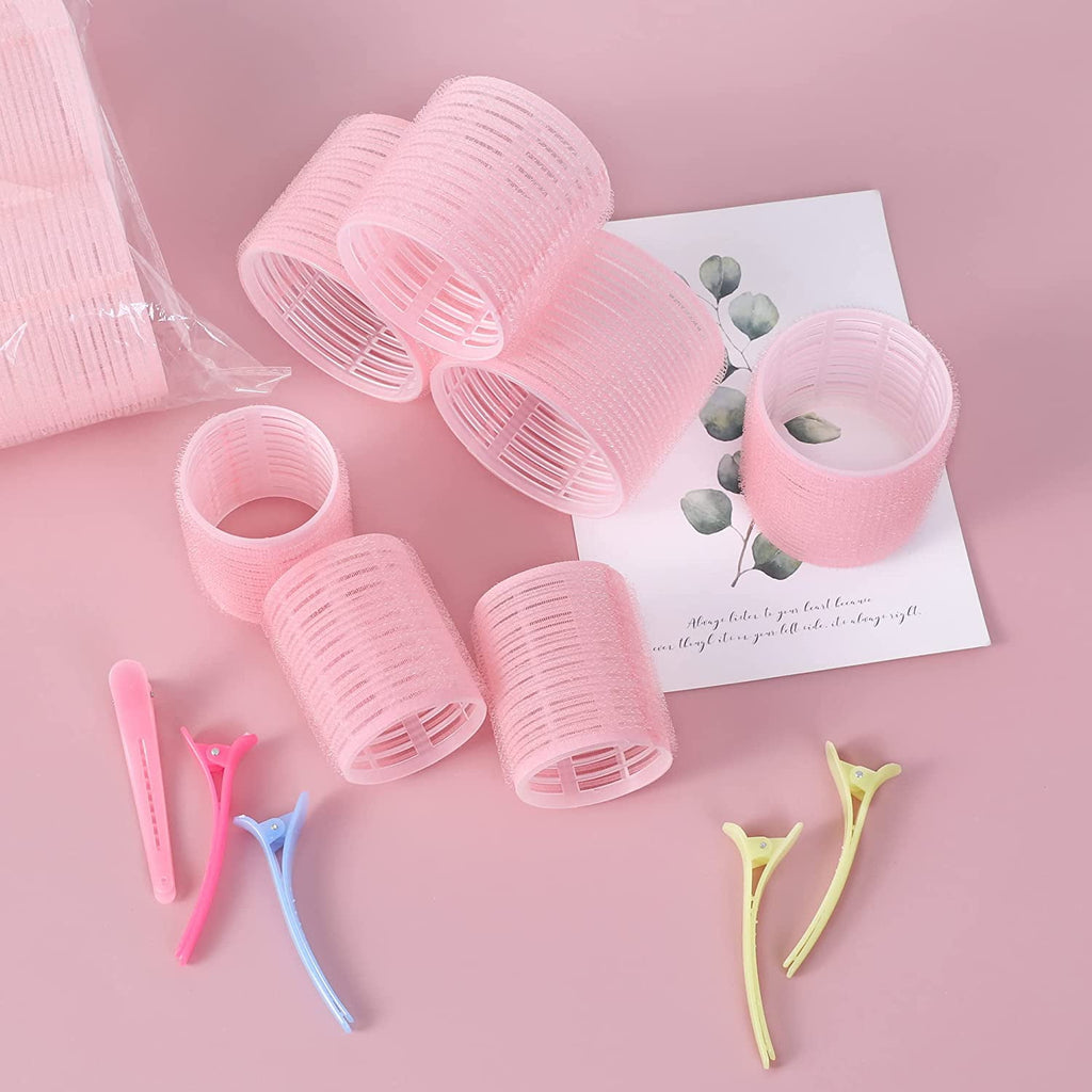 xnicx Rollers Curlers,28pcs Set Heatless Rollers includes 18 Rollers with 10 Clips to Sleep in for Long,Short ,Large ... - Image 3