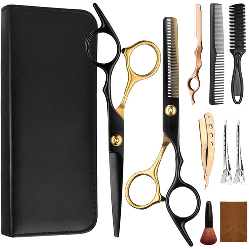 cyrico Scissors, 10 PCS Professional dressing Scissors Set for Men and Women, Multifunctional Stainless Steel Thinnin...