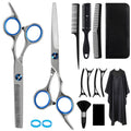 cyrico , 14 Pcs Professional cut Kit for Men and Women, Stainless Steel dressing Shears Set for Barber, Home