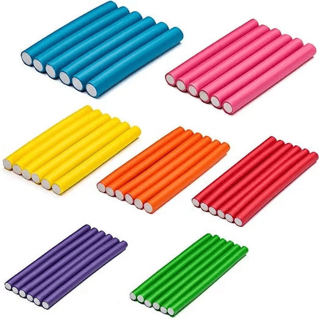 Ustar 42 Pcs Hair Rollers for Women, Flexible Foam Curling Rods, No Heat, Size 7", for Travel - Image 4