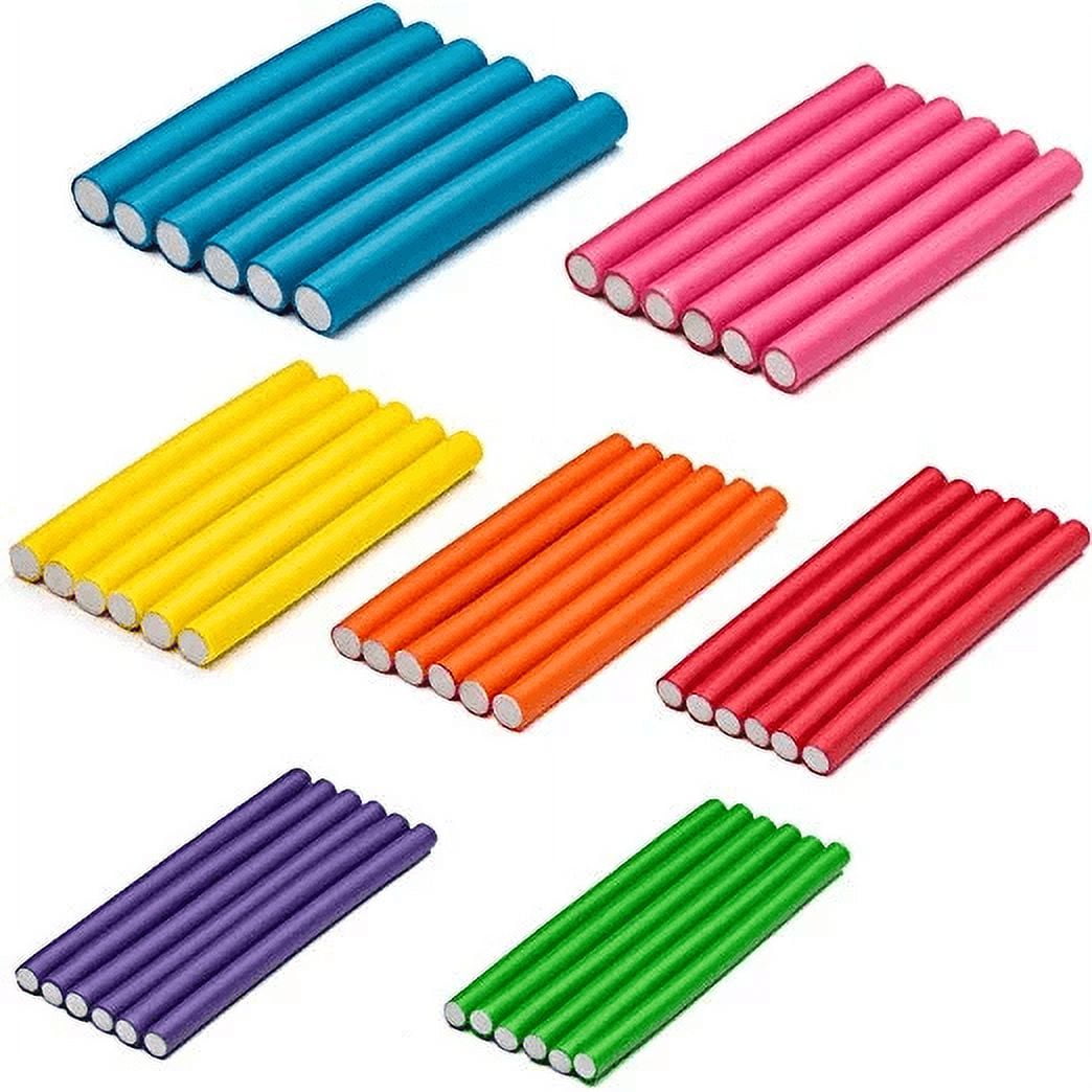 Ustar 42 Pcs Hair Rollers for Women, Flexible Foam Curling Rods, No Heat, Size 7", for Travel - Image 4
