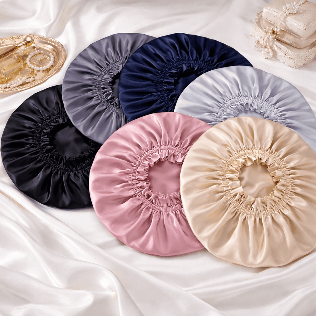 100% Mulberry Silk Reversible Sleep Bonnet – 22 Momme, Double-Sided Silk Hair Wrap & Night Cap for Women - Image 6