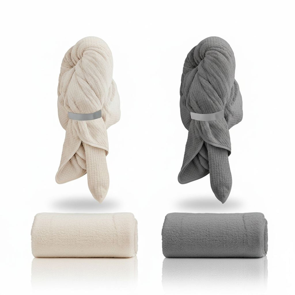 Large Microfiber Hair Towel for Women,Super Soft Anti Frizz & Quick Dry for Curly Hair,Ultra Absorbent Hair Wrap Towe... - Image 2