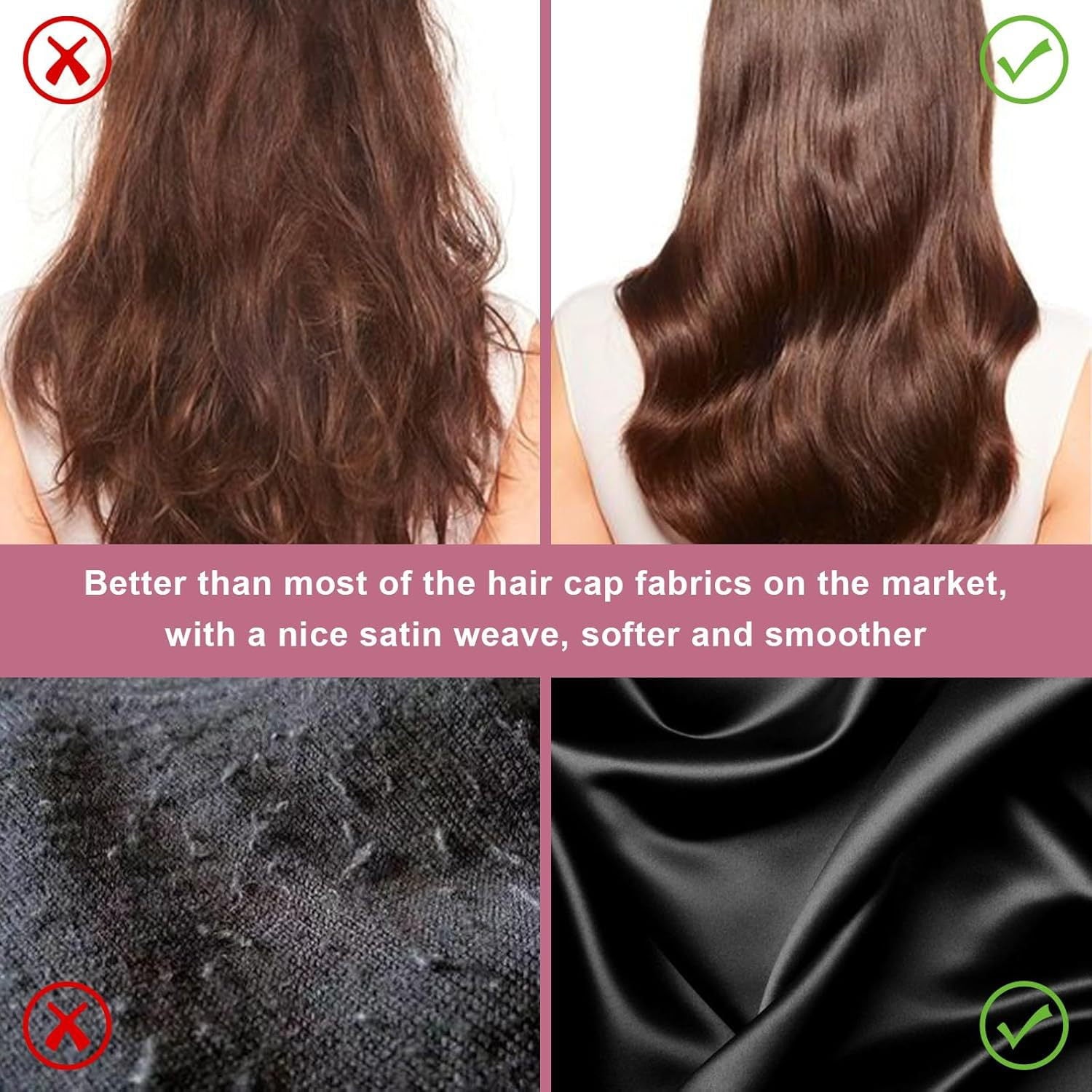 3 PCS Satin Bets for Black Women,Hair Bet for Sleeping, Satin Hair Cap for Curly Hair,Bet for Men,Bets Pack A - Image 3