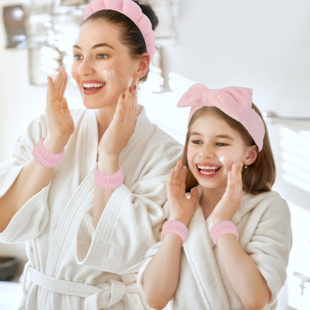 Set with Hair Clips – Puffy Makeup for Women, Face Washing, Facial Mask, Shower Accessories, Gifts for Teen Girls - Image 3