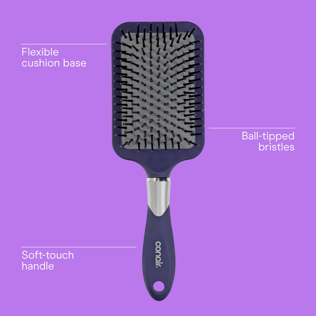 Conair Totally Smooth Ultra Paddle Brush for Thick Hair, Detangling Hair Brush - Image 2