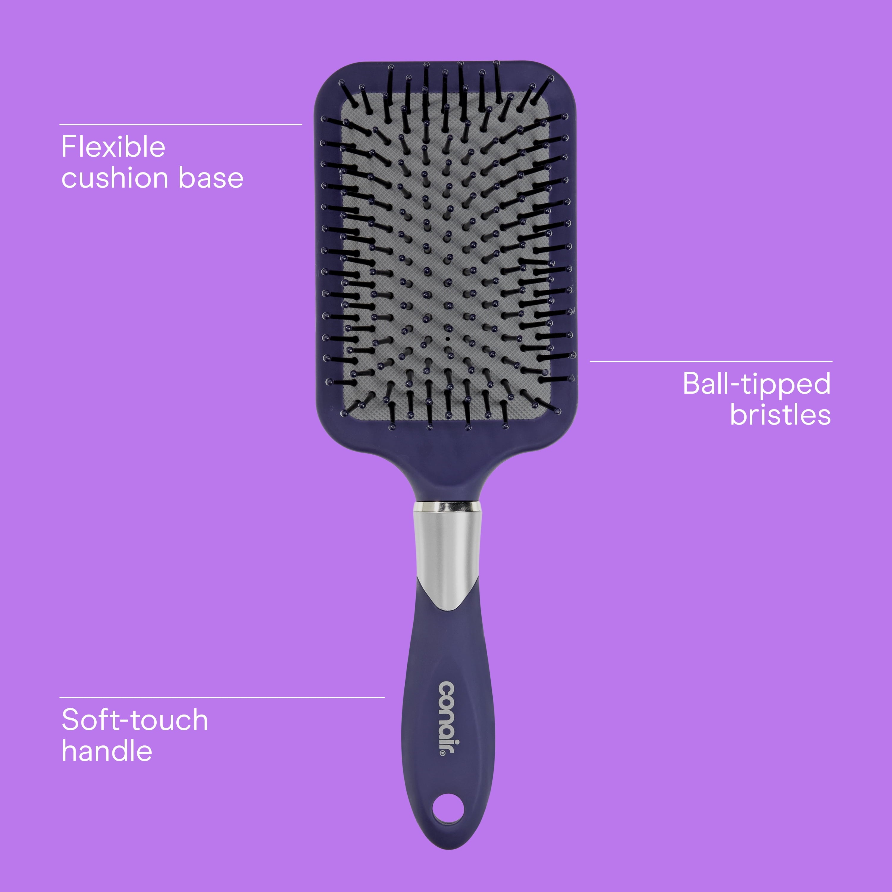 Conair Totally Smooth Ultra Paddle Brush for Thick Hair, Detangling Hair Brush - Image 2