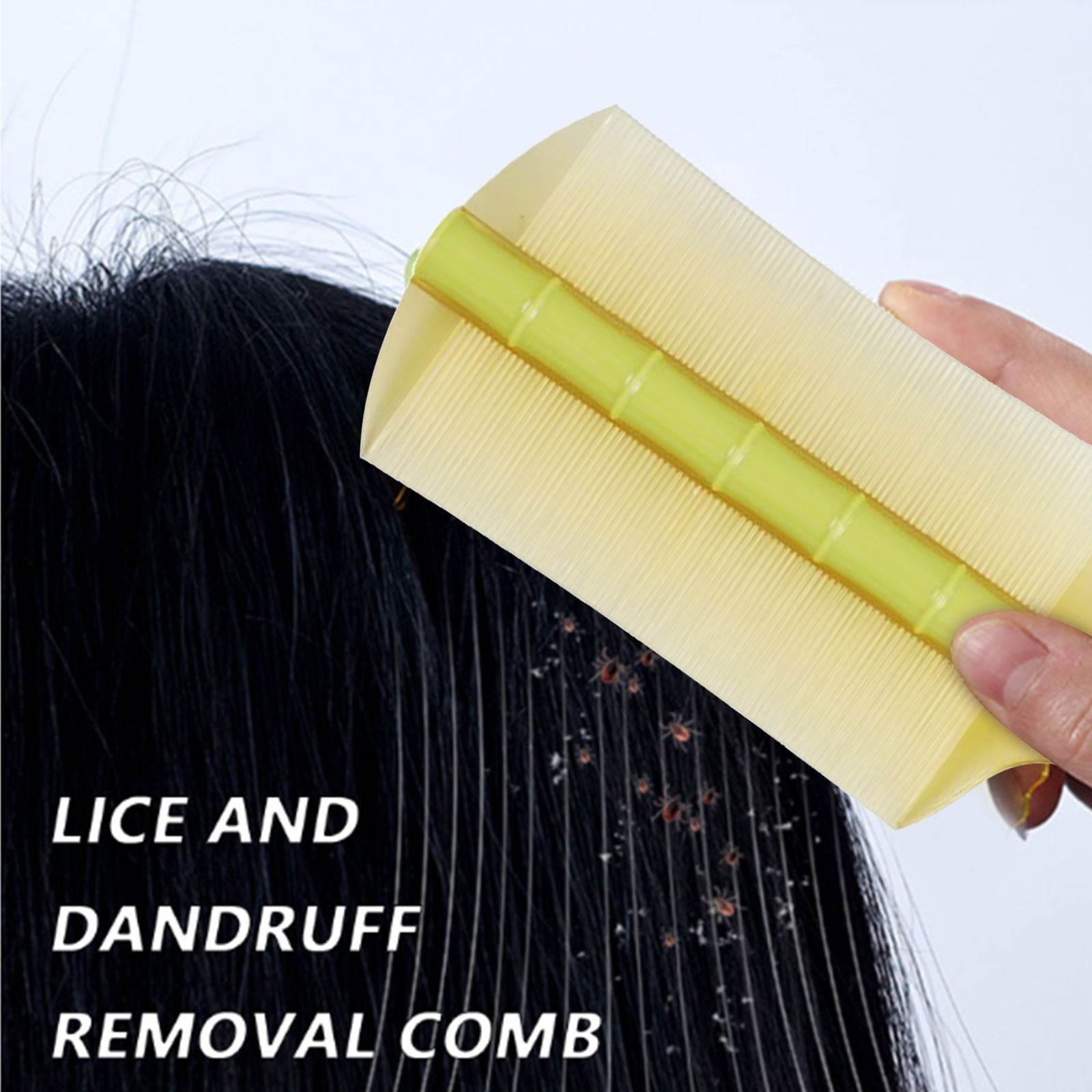 Bamboo grate Lice dandruff Vintage beard hair s Super dense tooth Children - Image 6