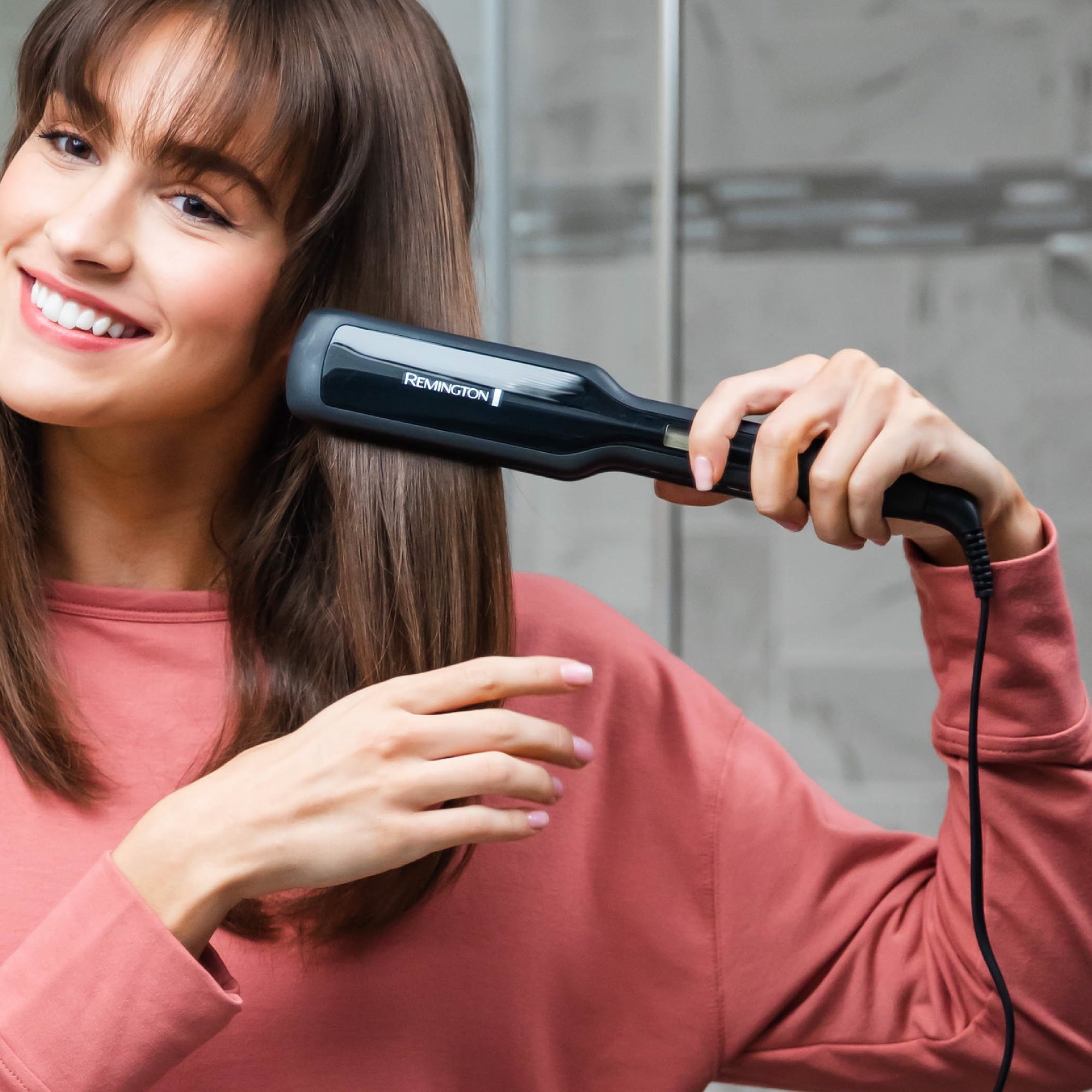 1 3/4" Titanium Flat Iron Hair Straightener, Anti-Static Technology - Image 3