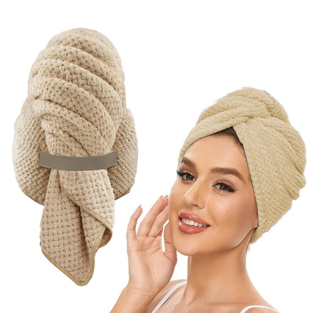 Microfiber Hair Towel, Hair Drying Wrap, Super Absorbent Large Size for All Hair Types Including Long Curly Thick Hair, Lightweight Quick Dr - Image 2