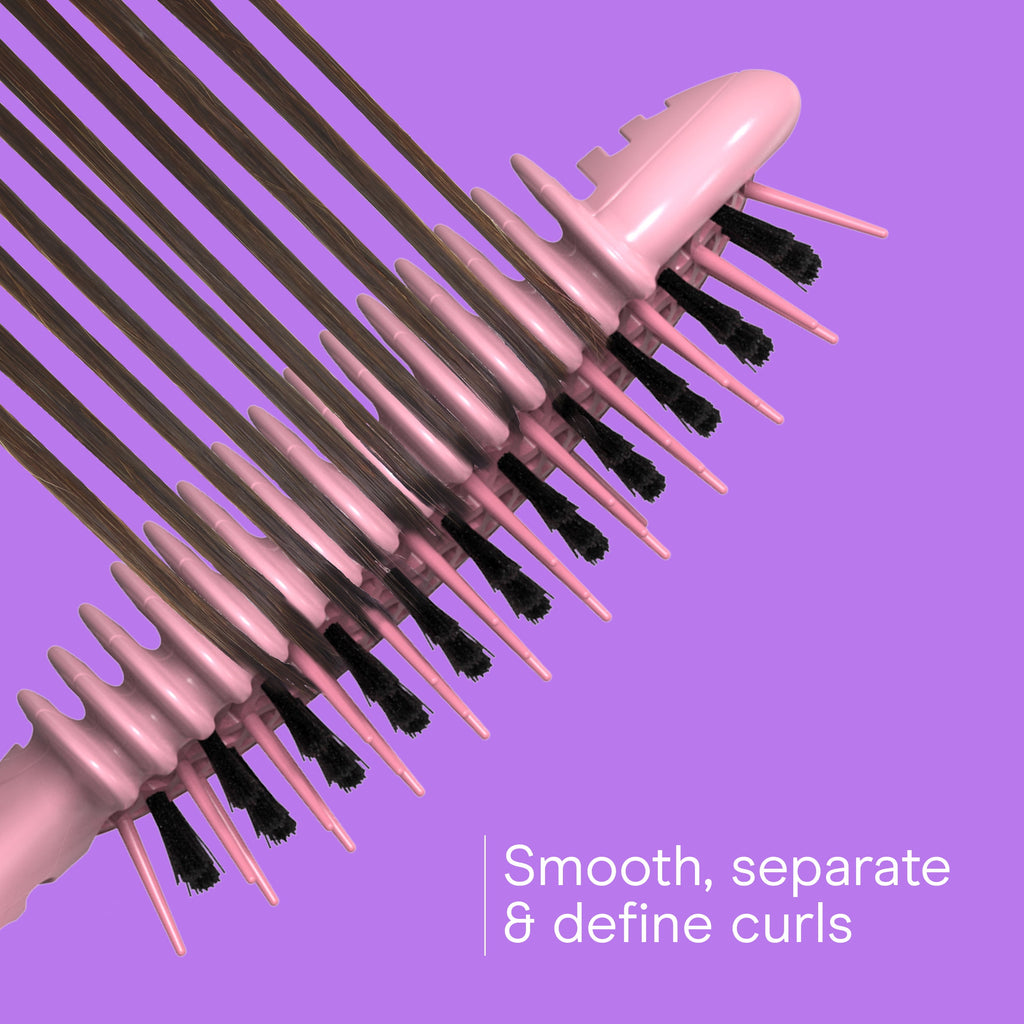 Conair Curl Define Pro Detangler Hair Brush, Pink, Frizz-free Detangling, 1 Count - Image 3