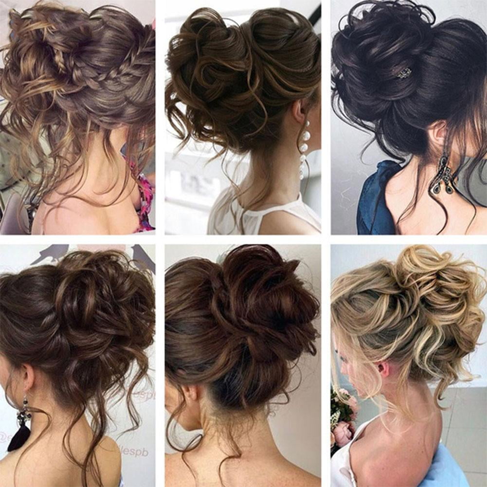 Womens Hair Piece Chignon Messy Bun Ponytail Hair Curly Hair Extensions. W2M7 - Image 6
