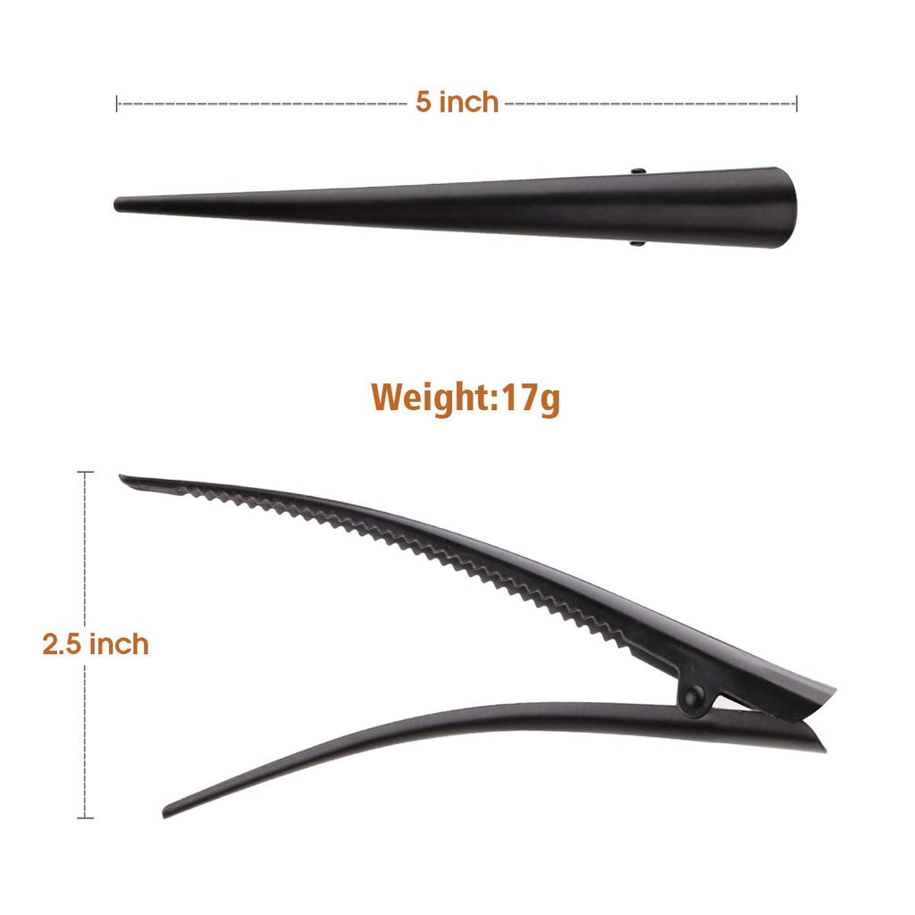 Large Long Alligator Hair Clips for Styling Salon Sectioning, 5 inch Rust-Proof Durable Non-Slip Duckbill Metal Clips... - Image 3