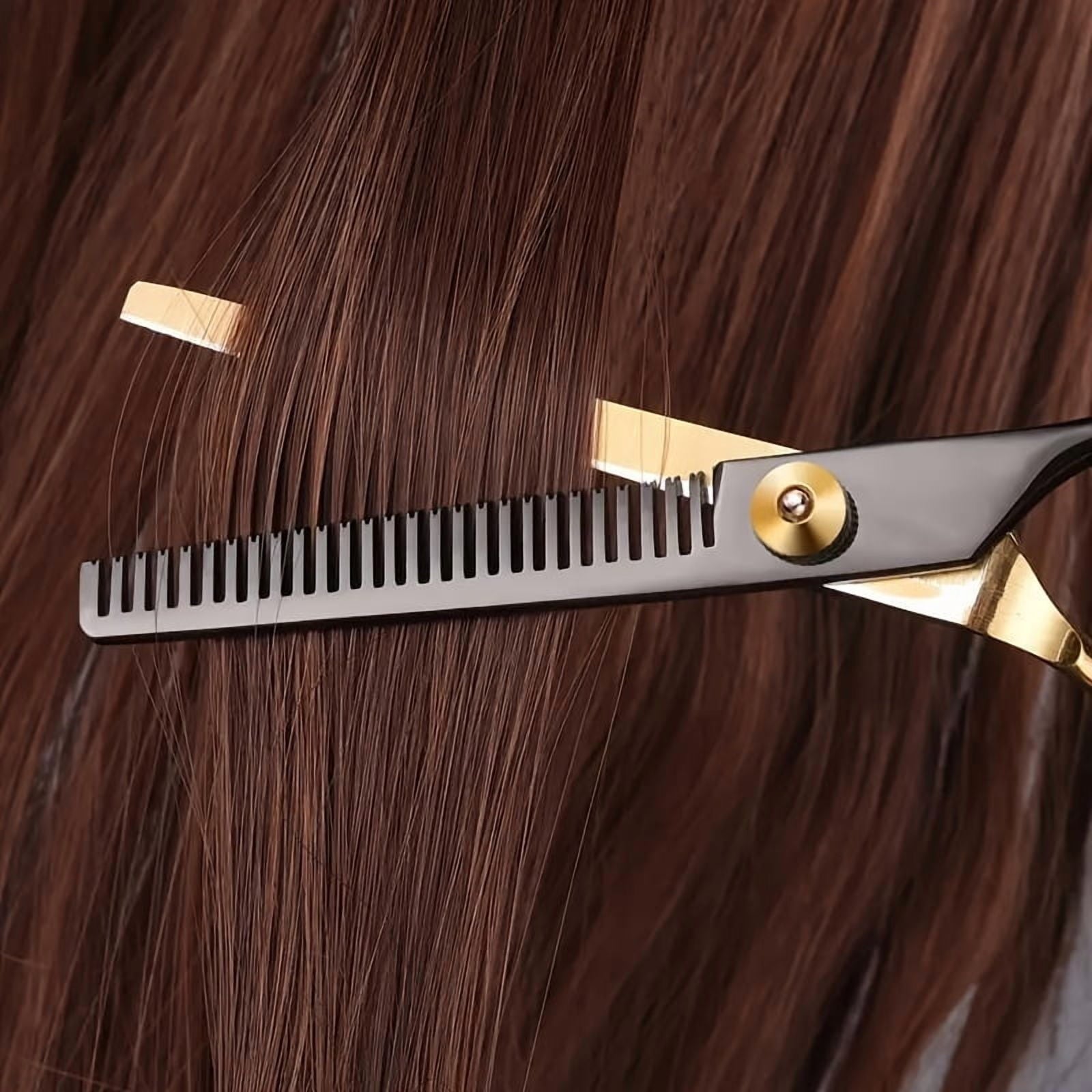 8 sets of professional hair cutting scissors, stainless steel hair cutting supplies, including straight scissors, thi... - Image 4