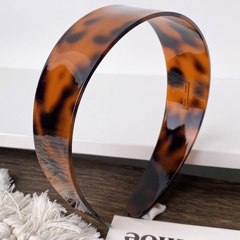 Headband with Teeth for Women, 1.5in No Slip Versatile Wide Acetate Retro Plastic Headbands (Dark ) - Image 4