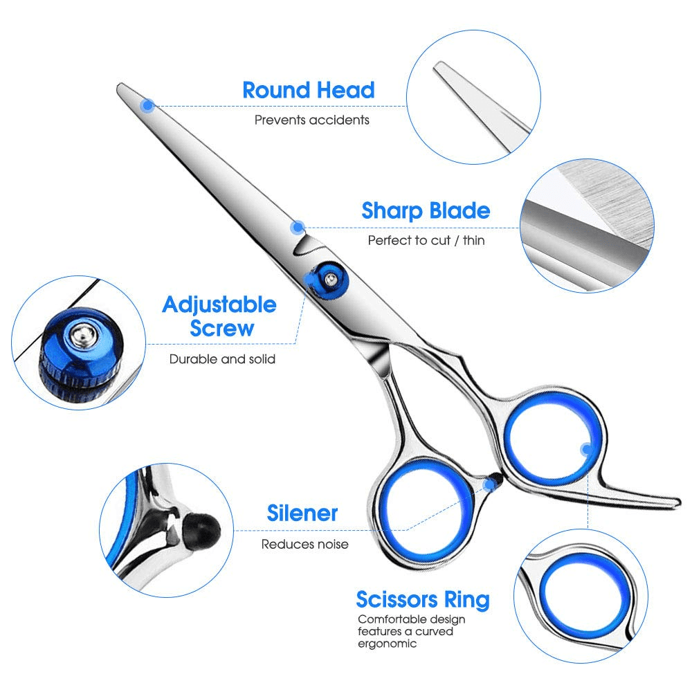 Professional Hair Cutting Scissors Tools for Women Men, 10 PCS Haircut Kit Scissors for Cutting Hair - Image 5