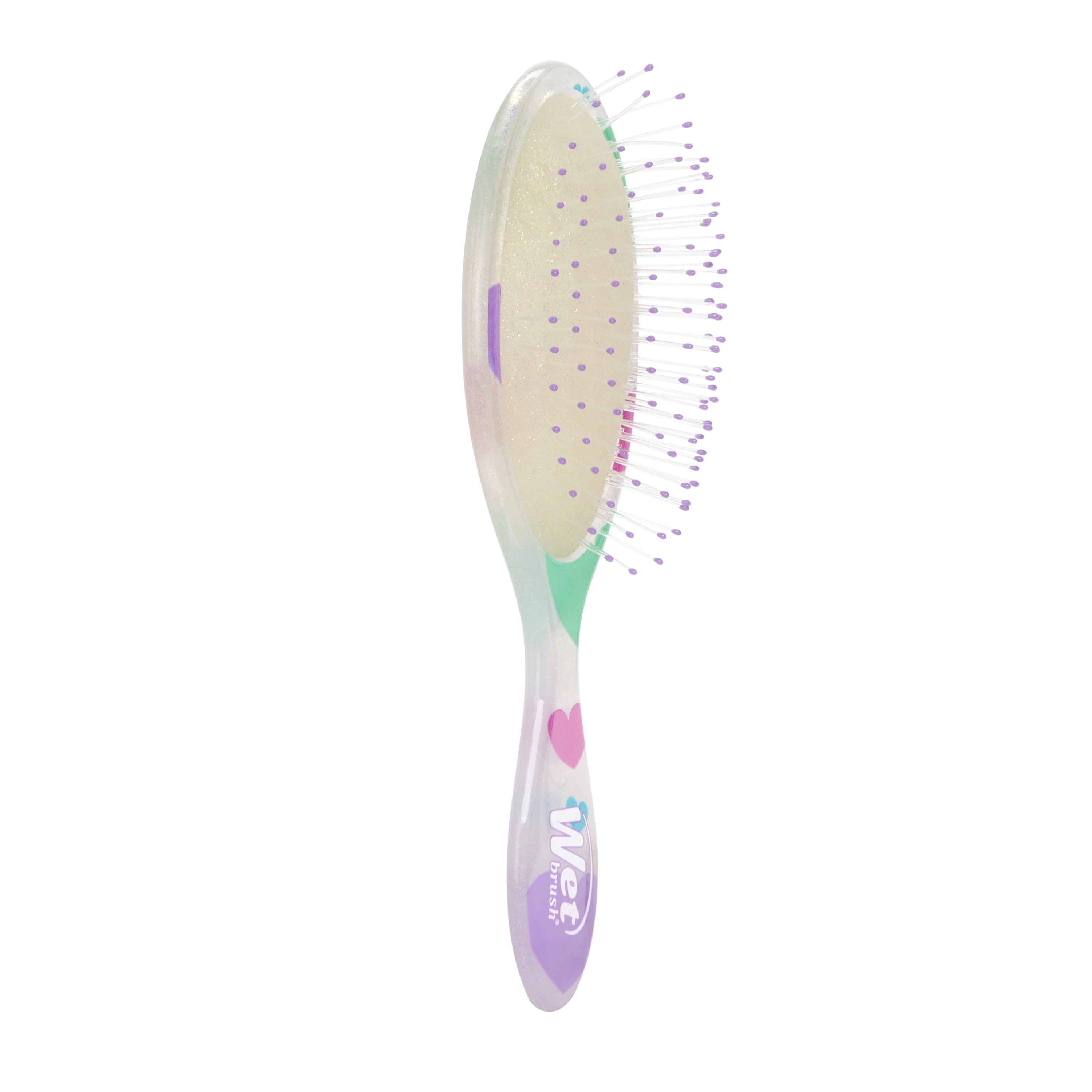 Wet Brush Original Detangler Hair Brush, Midi Size, Glitter Hearts Design, for Wet or Dry Hair - Image 5