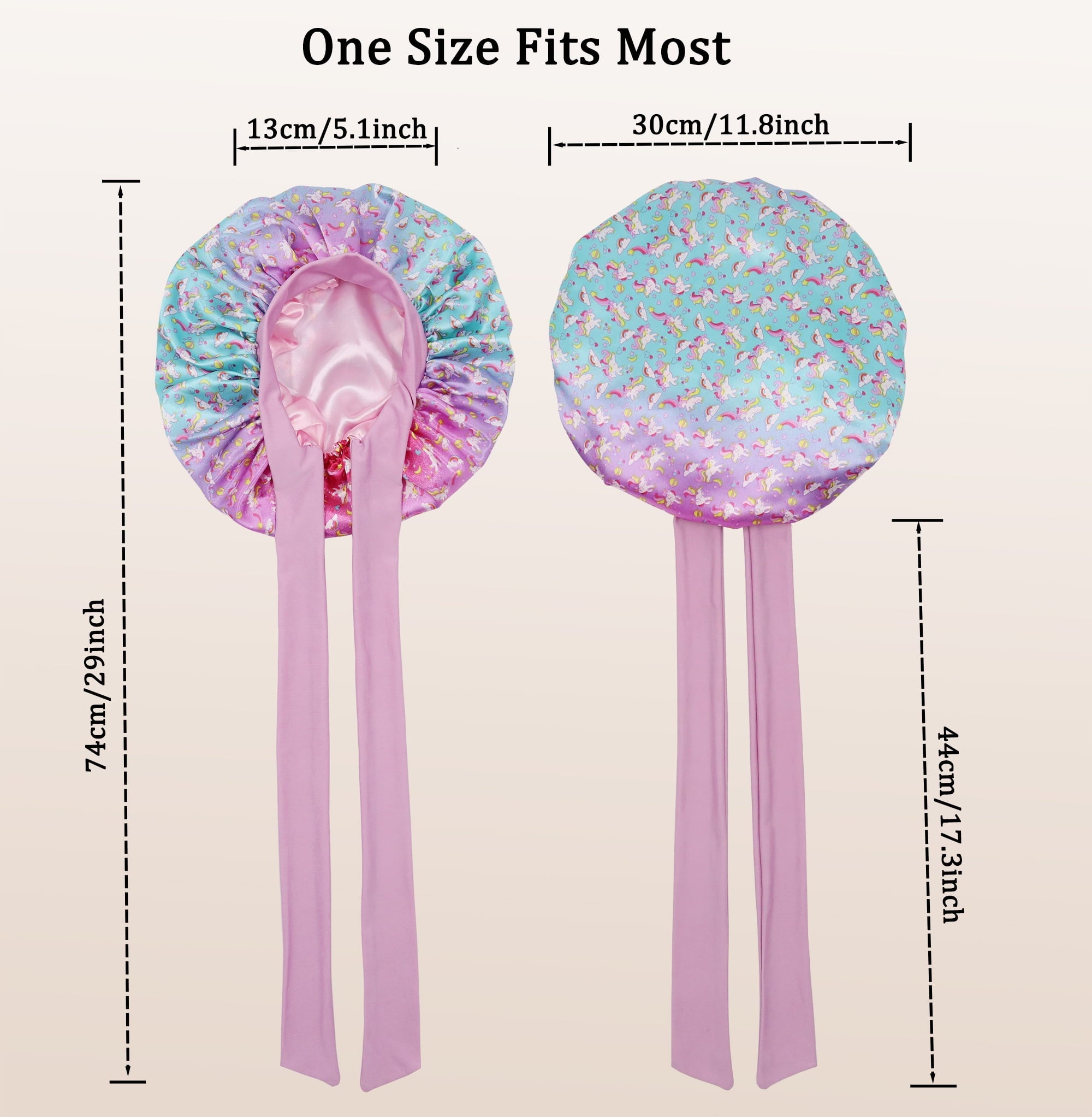 Kids Bet for Girls, Silk Bets for Kids Boys, Double Layer Reversible Satin Bet Sleep Cap for Child Curly Natural Hair... - Image 5