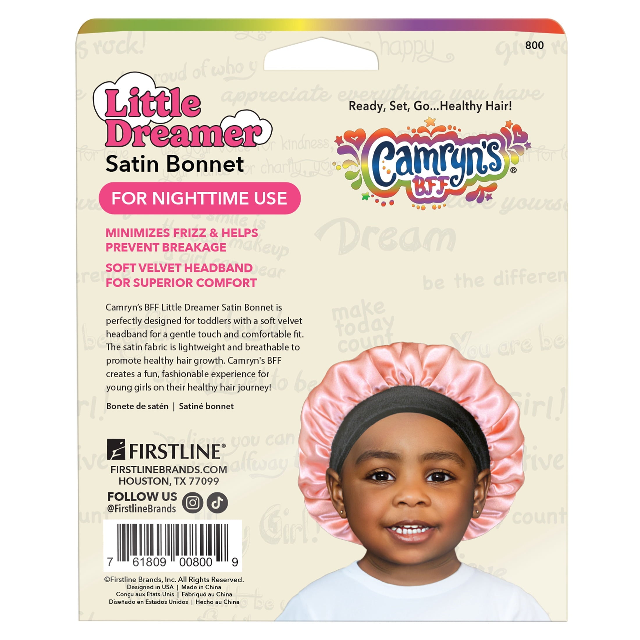 Little Dreamer Satin Bonnet - Image 2