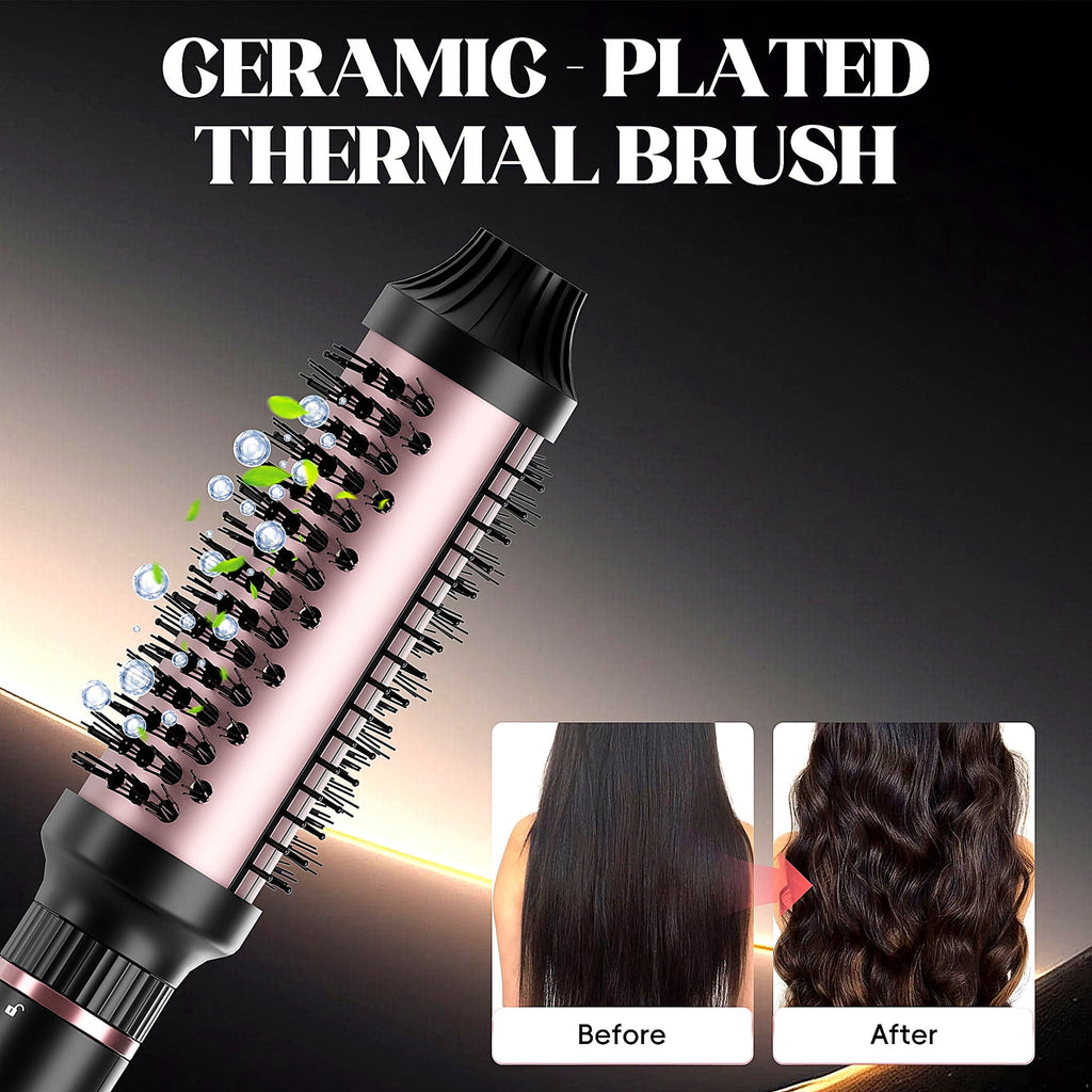 Curling Iron, Hair Curler Wand, Flat Iron, Hair Straightener, Hair Dryer Brush, Round Brush Hair Dryer, Dual Voltage - Image 5