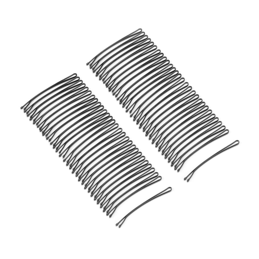 Curved Bobby Pins, Smooth Black, 60 Count - Image 2
