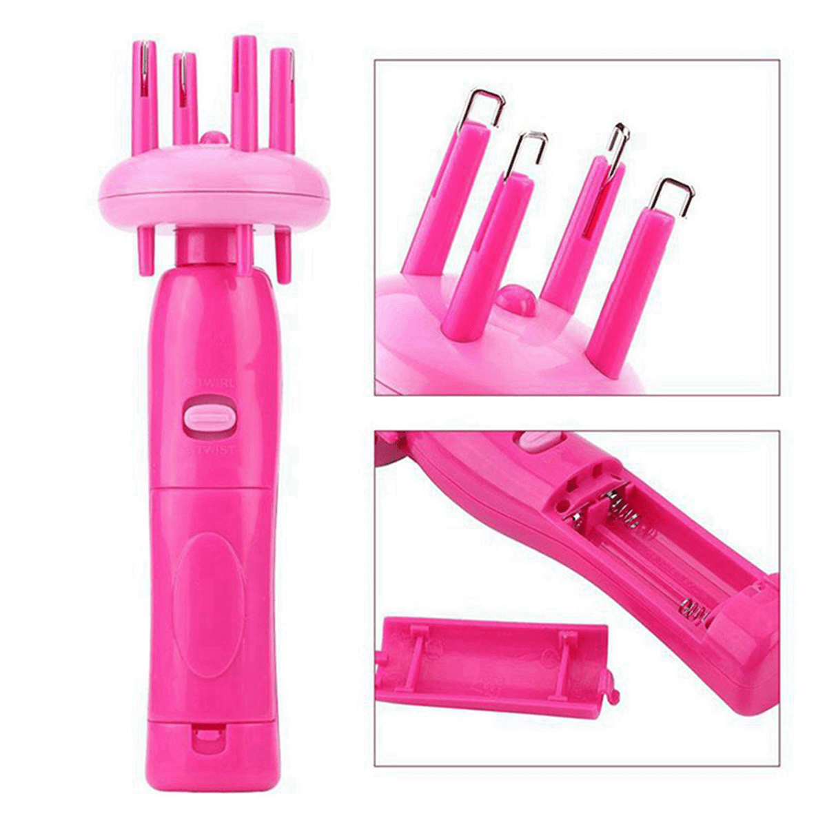 Women Portable Electric Automatic Hairstyle Tool Braid Machine Hair Weave Roller Twist Braider Device Kit - Image 6