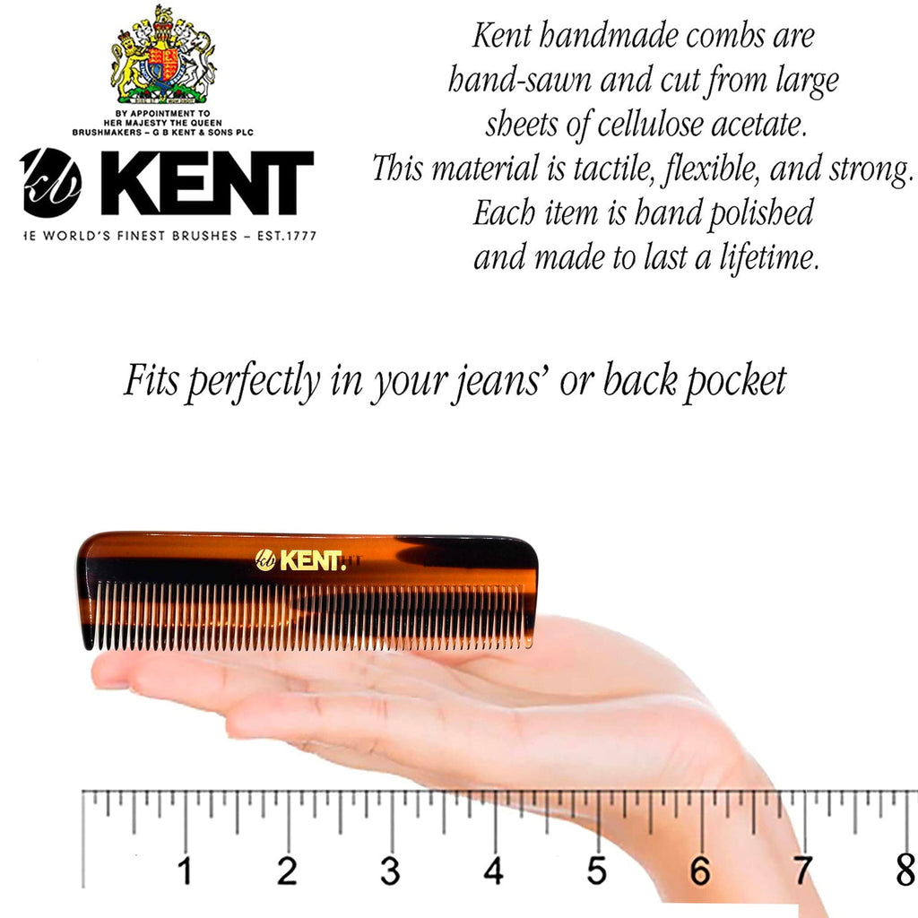 A Handmade All Fine Tooth Saw Cut Beard Comb - Pocket and Travel Comb - Styling Comb or Wet Comb for Fine or Thinning... - Image 3