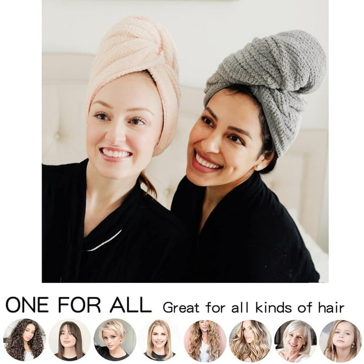 2 Large Microfiber Hair Towels for Women, Super Absorbent & Quick Dry Hair Towel Wrap for Curly Hair Long & Short Hai... - Image 6
