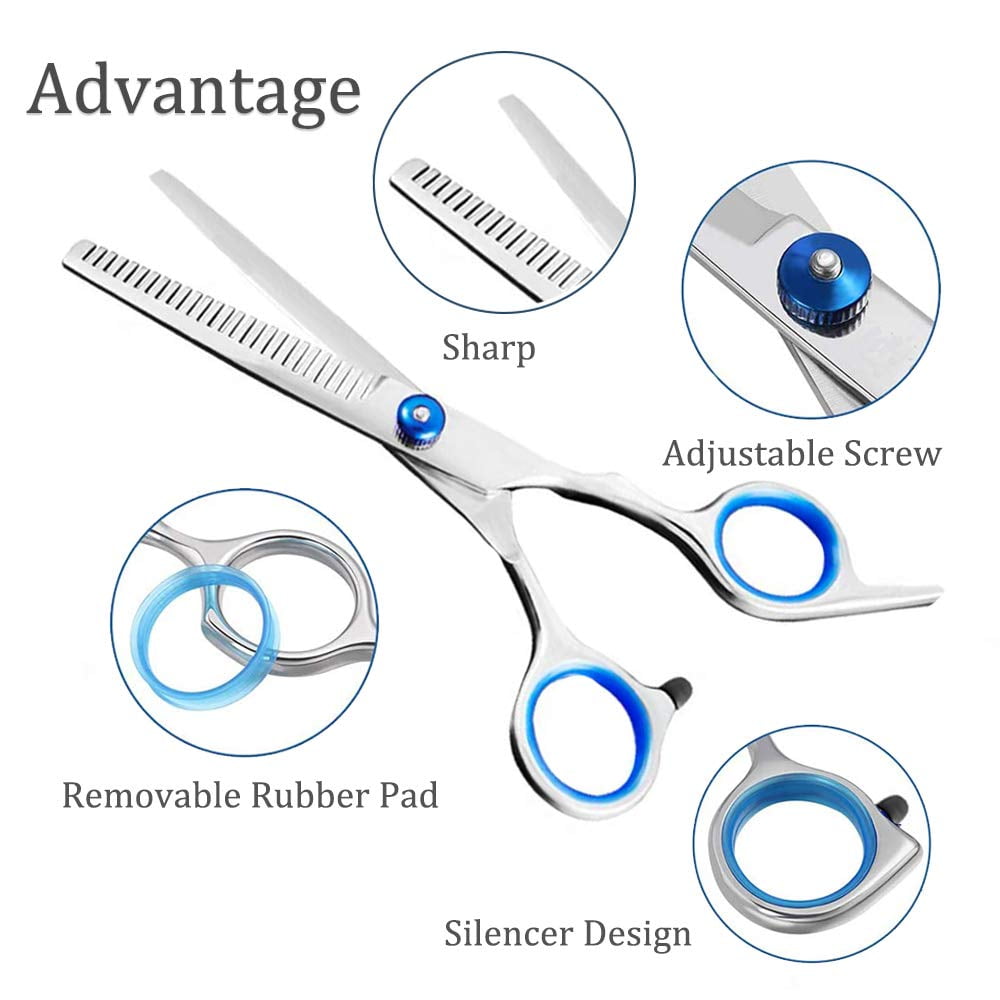 Scissors Set Professional Scissors Tools, 12 Pcs Stainless Steel Barber Kit dresser Scissors Set Salon Home Shear Kit... - Image 3