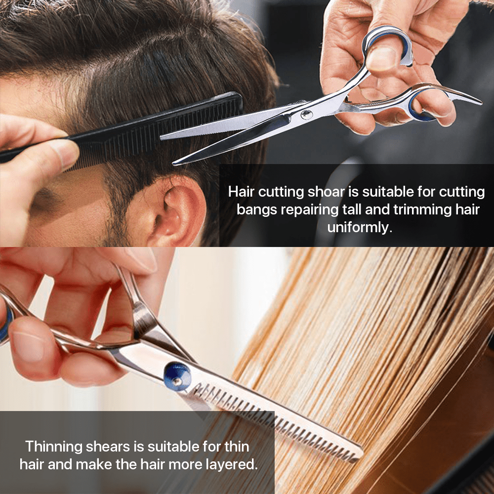 Professional Hair Cutting Scissors Tools for Women Men, 10 PCS Haircut Kit Scissors for Cutting Hair - Image 3