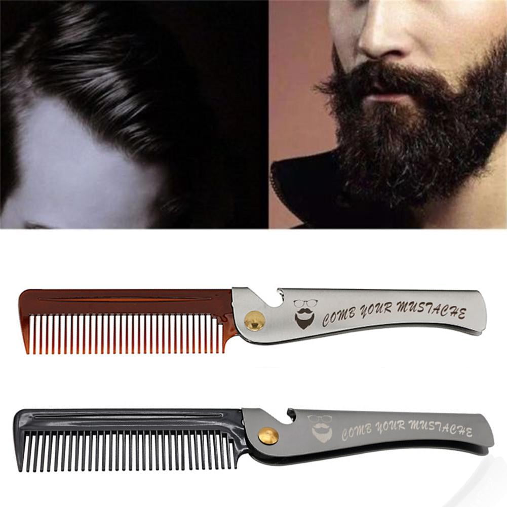 Steel Beard and Mustache Comb Folding Fine Comb New Pocket .Prof - Image 5