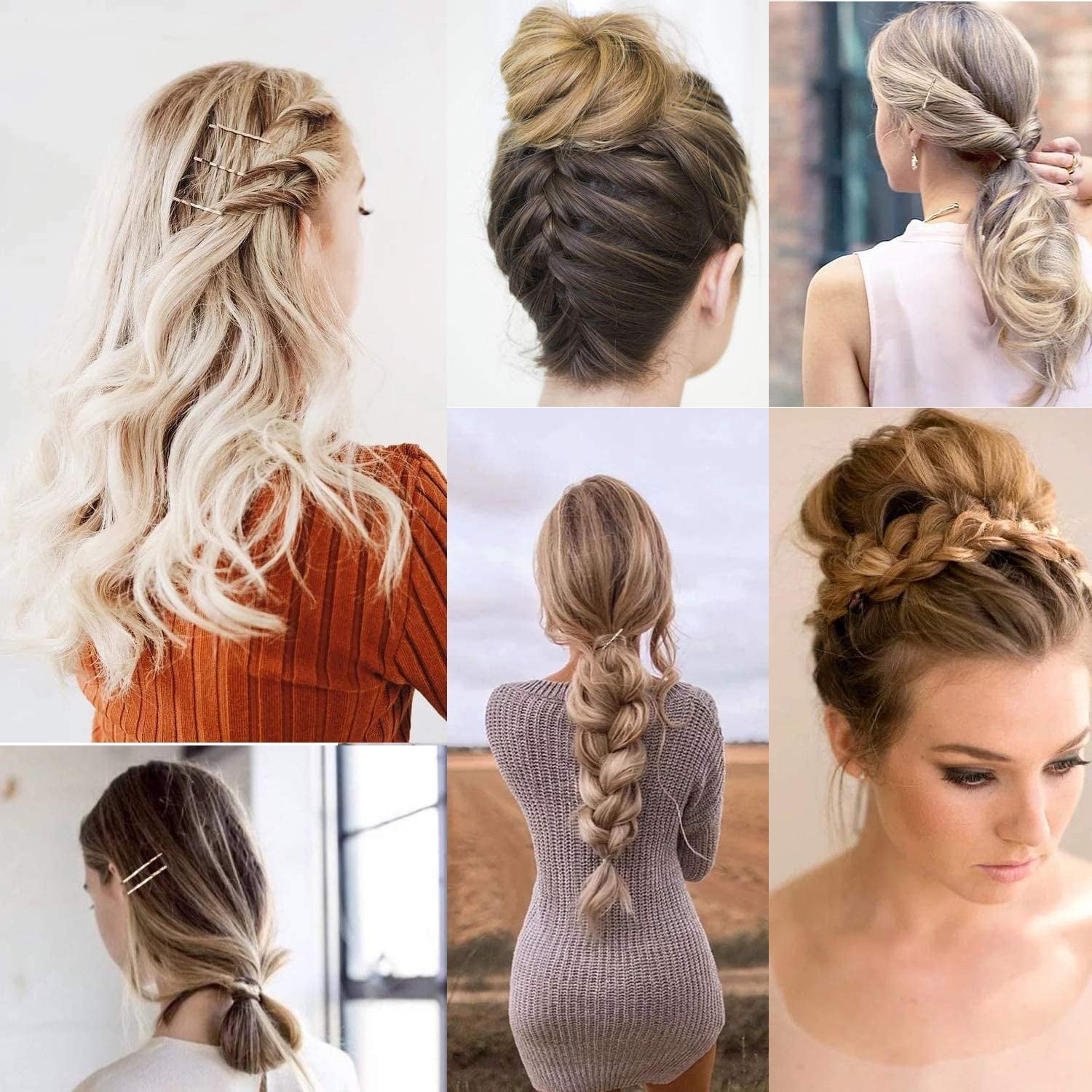 ZYNERY 320 Pcs Bobby Pins & Hair Bands Set Including 100 Bobby Pins, 100 U Shape Hair Pins, 120 Pcs Hair Bands and 3 Hair Combs with Storage - Image 5