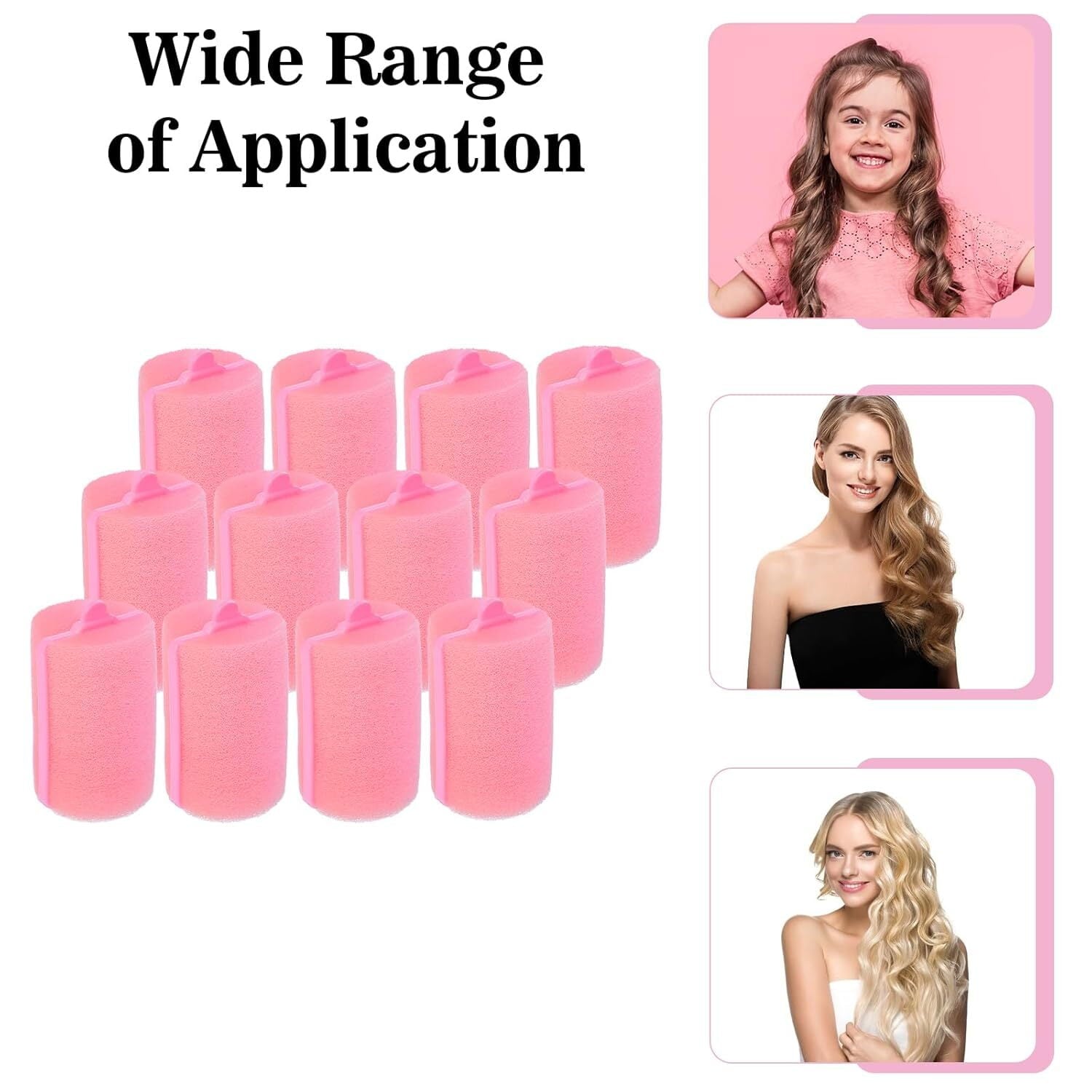 12 Pcs Sponge Hair Rollers,Jumbo Foam Heatless Curls Rollers for Short Long Hair,Flexible Sleeping Hairdressing Curle... - Image 2