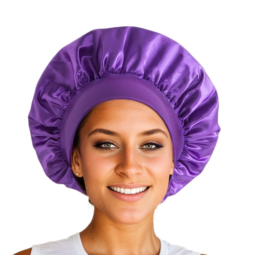 Silk Sleep Cap for Women Adjustable Satin Bonnet with Double Layer Hair Protection for Curly Natural Hair Night Sleep Hair Care Accessories - Image 6