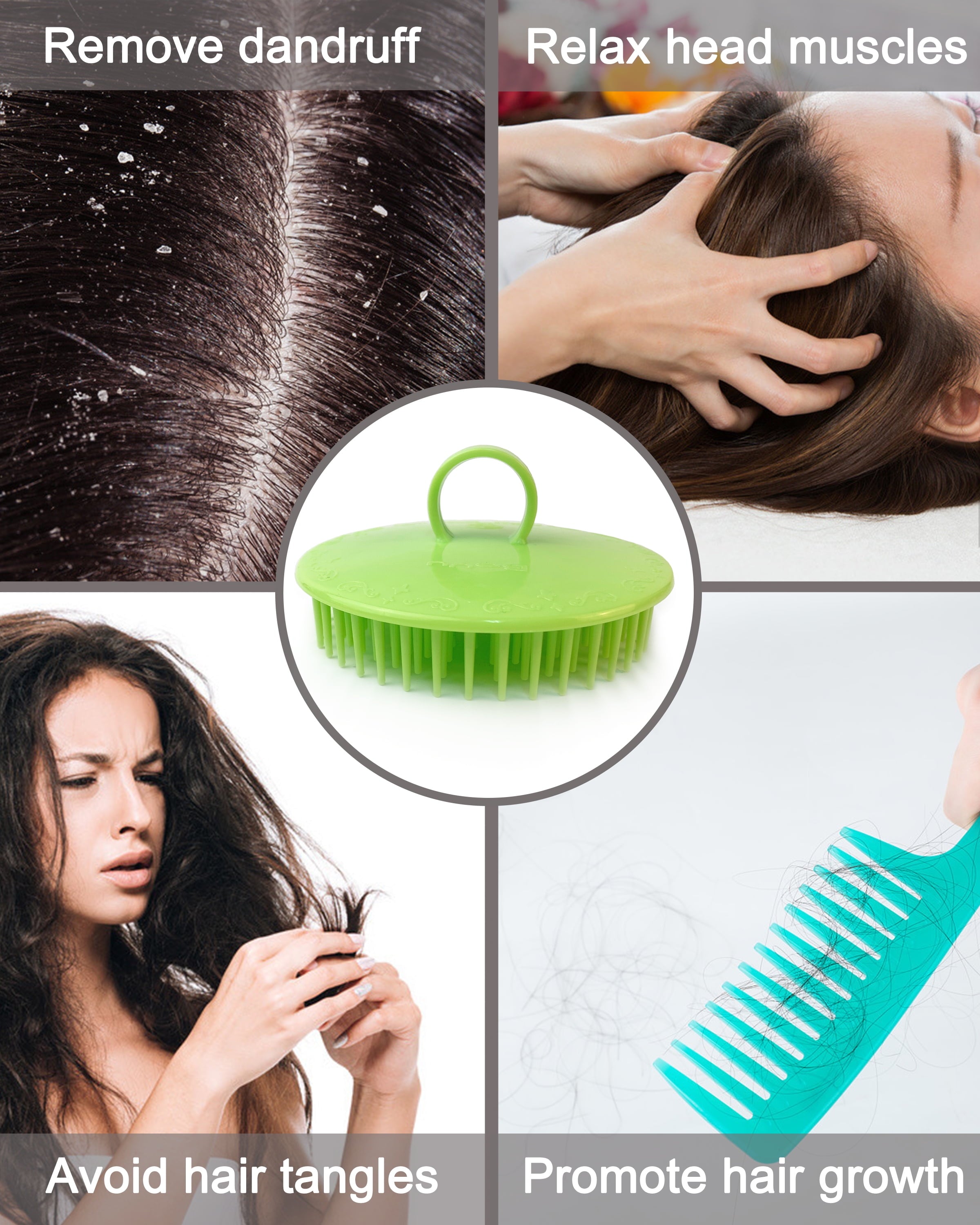 Hair Scalp Massager Shampoo Brush, 6 Pcs Scalp Brush Shower, Soft Scalp Scrubber for Dandruff, Scalp Exfoliator for Adults, Children and Pet - Image 6