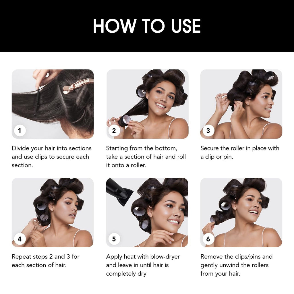 xnicx 18pcs Hair Roller Set Hair Curlers,Self-Grip Ceramic Ionic Thermal Hair Rollers,Rollers Hair Curlers to Sleep In for Hair Blowout Look - Image 3