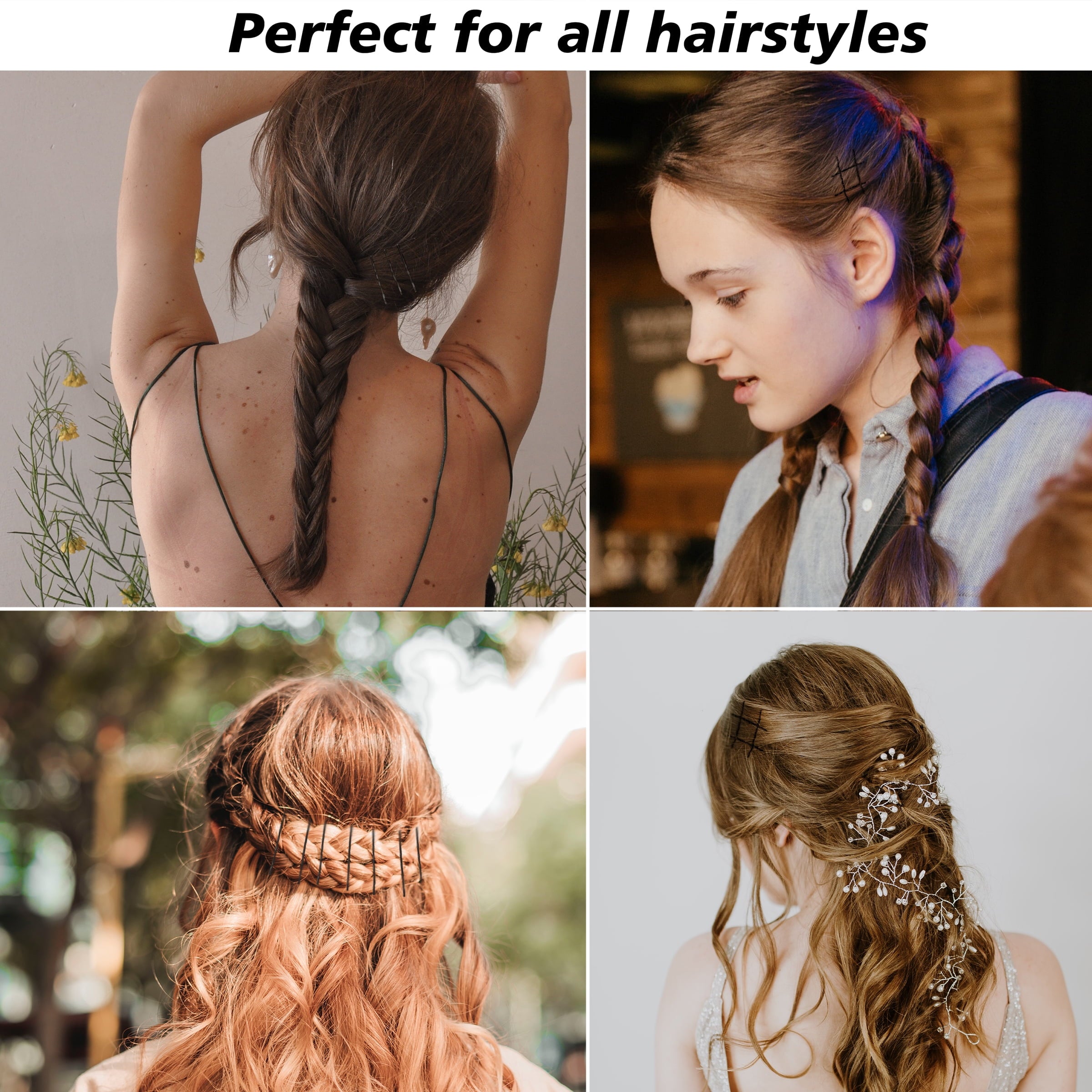 Black, 500 Pcs Black , 2 Inch Premium Pin, Secure Hold with store box, Hair for Women and Girls - Image 6
