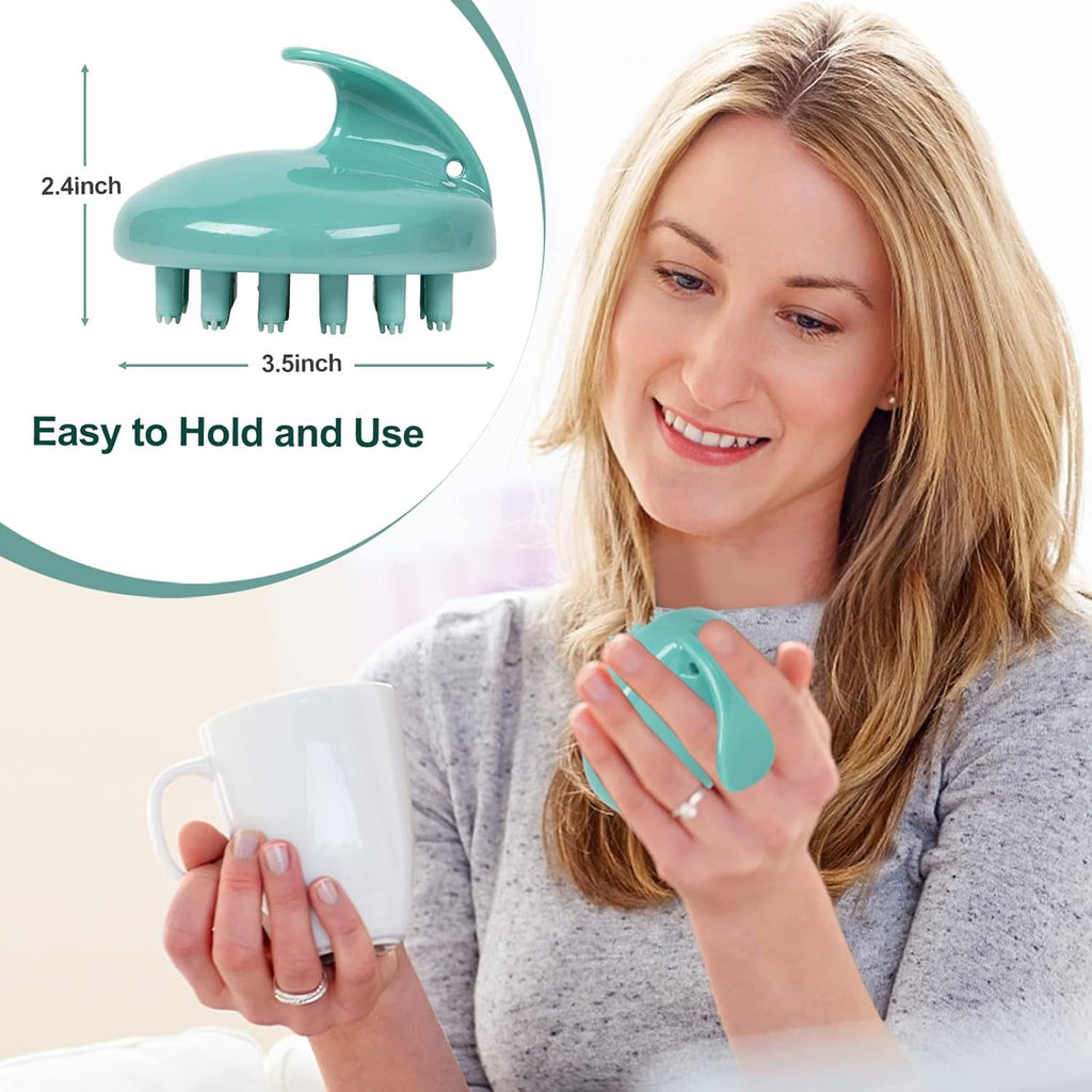 Hair Shampoo Brush with Soft Silicone Head Massager for Cleansing & Dandruff Removal - Image 5