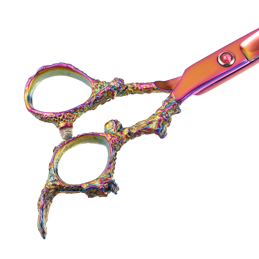 Scissors Cutting Scissors Stainless Steel Razor Trimming Scissors 6.5" Long Pink - Image 6