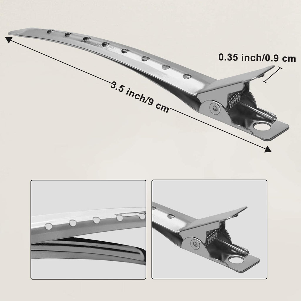 for Styling Sectioning 24Pack, Metal Duck Bill for Women, Alligator Clip for Long Curl Thick , Roller , Pin Curl , Salon - Image 2