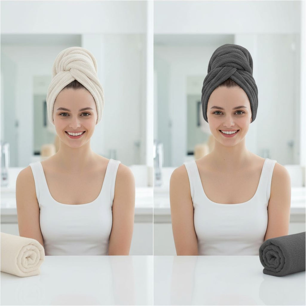 Large Microfiber Hair Towel for Women,Super Soft Anti Frizz & Quick Dry for Curly Hair,Ultra Absorbent Hair Wrap Towe... - Image 6