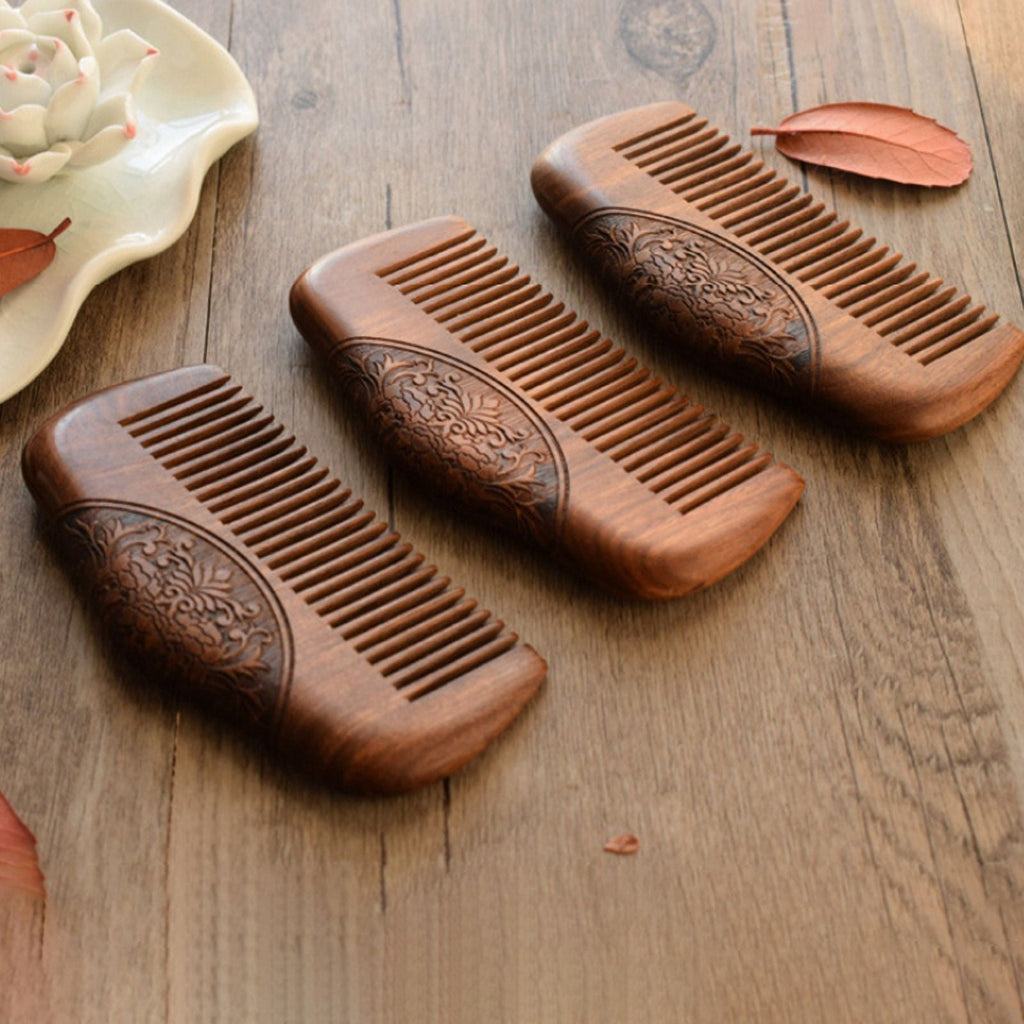 Pocket Comb Sandalwood Super Narrow Dent Wood Combs Static Lice Beard Comb Hairstyle Sandalwood Comb - Image 4