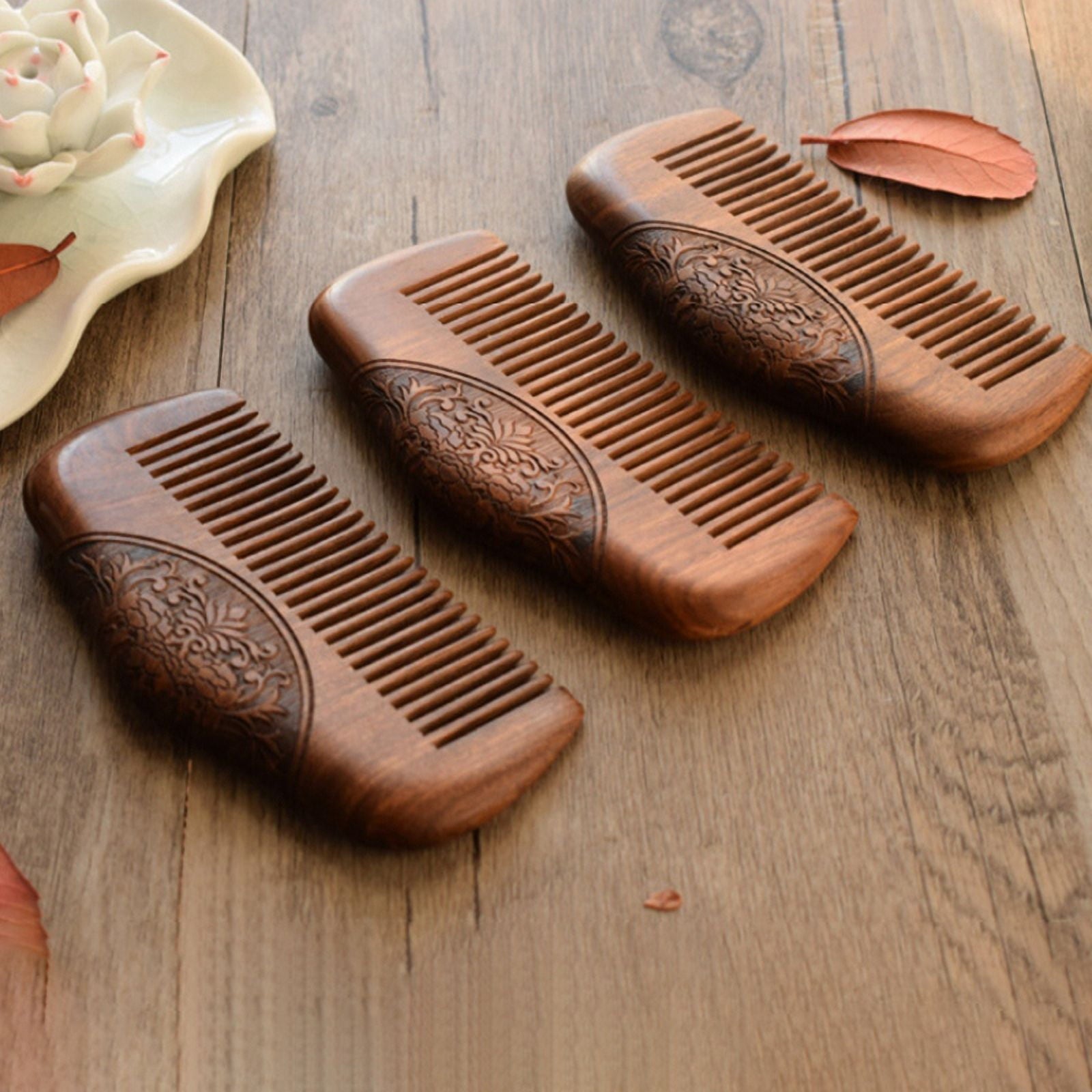 Pocket Comb Sandalwood Super Narrow Dent Wood Combs Static Lice Beard Comb Hairstyle Sandalwood Comb - Image 4