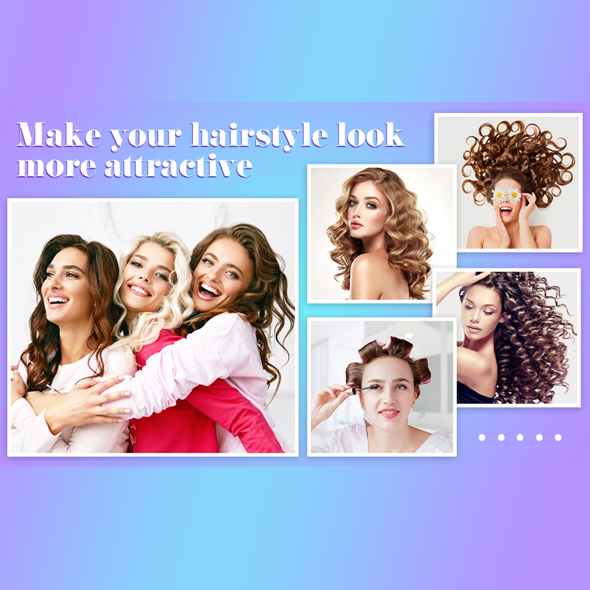 60pcs/set Rollers Curly Tools With Pin Net Clips Non Slip Clips Styling Accessories For Women And Girls - Image 2