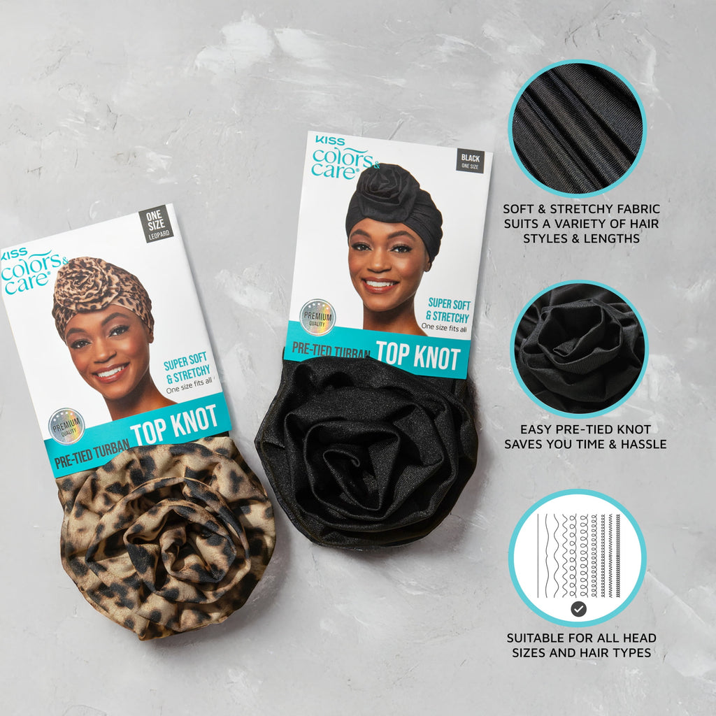 Hair Wrap For Women, Black Turban - Image 6
